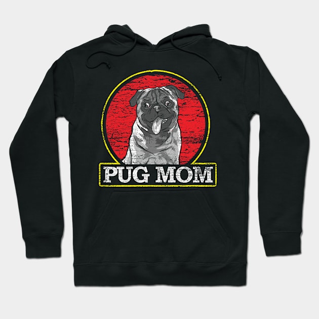 Pug Mom Pet Grunge Hoodie by ShirtsShirtsndmoreShirts
